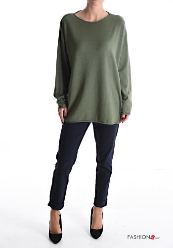 lange ärmel u-boot ausschnitt Strickpullover - ph 5