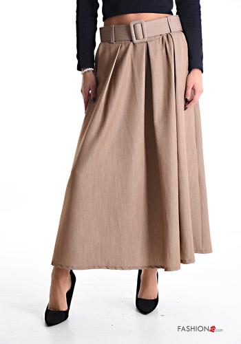 Longuette Skirt with belt with elastic