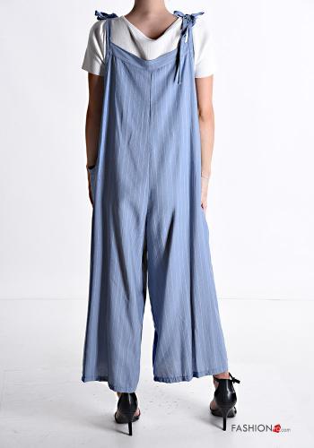 Peto ajustable wide leg a rayas con bolsillos - ph 2