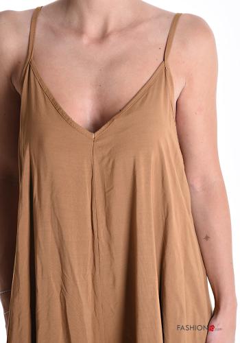 Jumpsuit lungo wide leg scollato sulla schiena con fiocco scollo a V - ph 4
