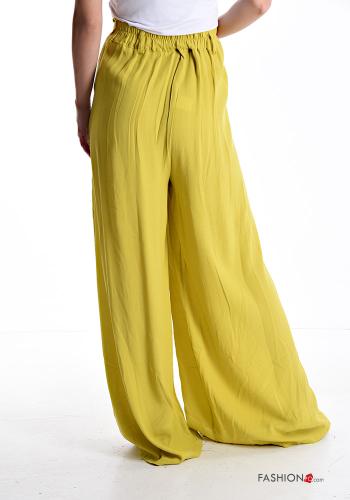 Pantalone wide leg lungo con tasche con zip - ph 2