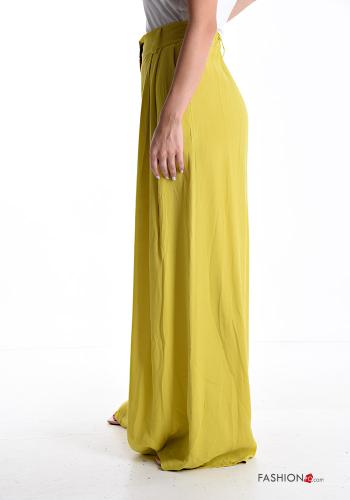 Pantalone wide leg lungo con tasche con zip - ph 3