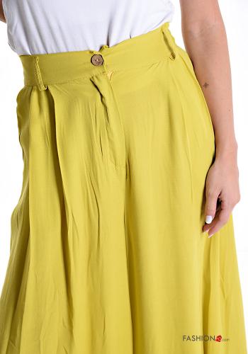 Pantalone wide leg lungo con tasche con zip - ph 4