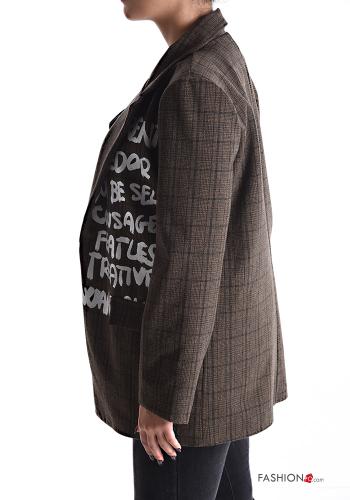 Tartan-Muster Jacke mit Futter - ph 3
