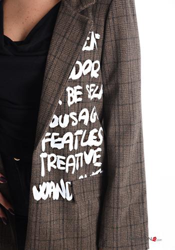 Tartan-Muster Jacke mit Futter - ph 4