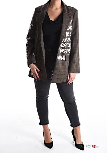 Tartan-Muster Jacke mit Futter - ph 5