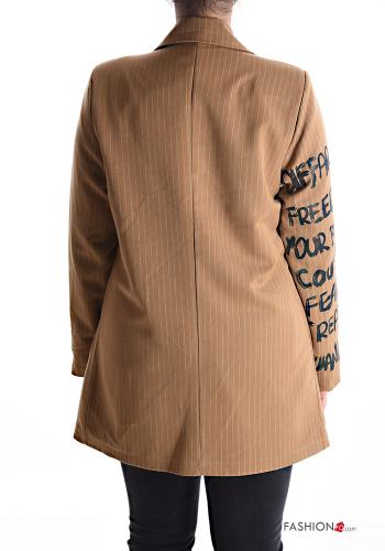 Blazer às riscas com bolsos com forro - ph 2
