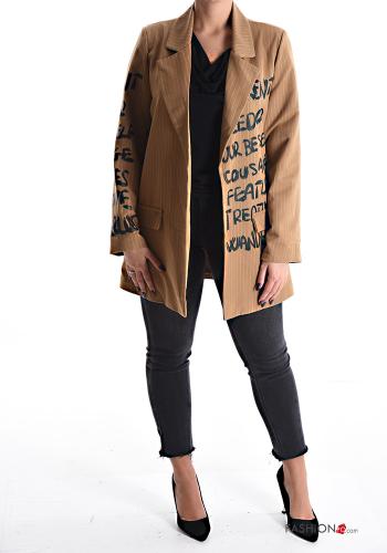 Blazer às riscas com bolsos com forro - ph 5