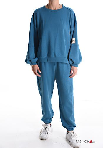oversized asymmetrical Cotton Sports set with pockets with elastic - ph 1
