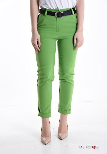 Trousers with belt with buttons with zip with pockets - ph 1
