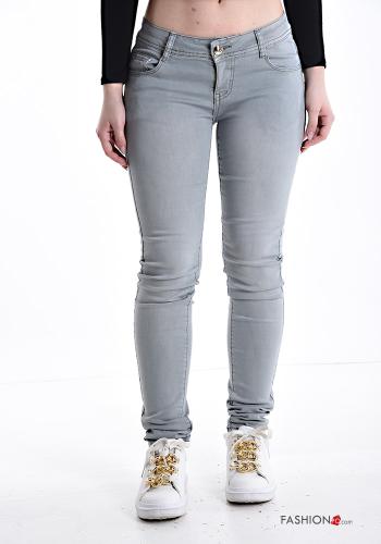 skinny Cotton Jeans with pockets - ph 1