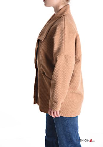 Streifenmuster Jacke mit Knöpfen mit Futter mit Taschen - ph 3