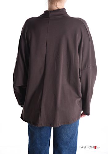 Felpa in Cotone asimmetrico con zip - ph 2