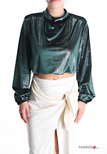 lurex long sleeve Velvet Top