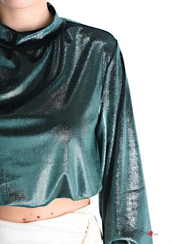 Top maniche lunghe lurex in velluto - ph 4