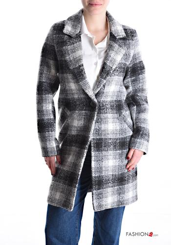Tartan Coat with buttons with lining with pockets - ph 1