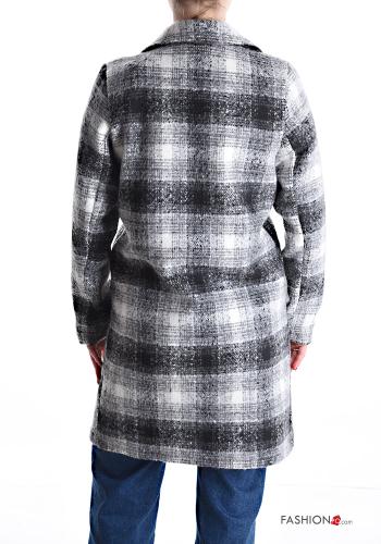 Tartan Coat with buttons with lining with pockets - ph 2