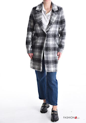 Tartan Coat with buttons with lining with pockets - ph 5
