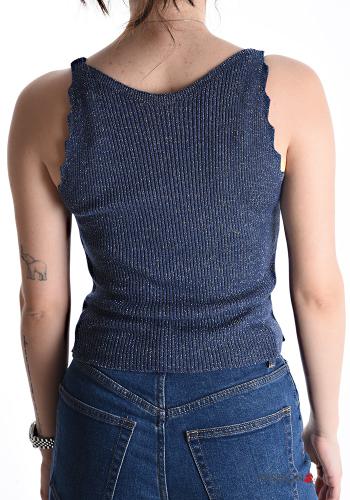 Top curto sem mangas em jersey canelado lurex - ph 2