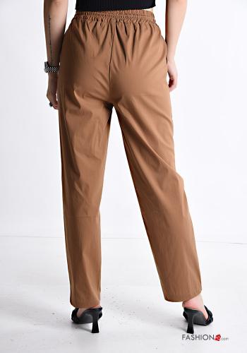 Cotton Trousers with drawstring with elastic with pockets - ph 2
