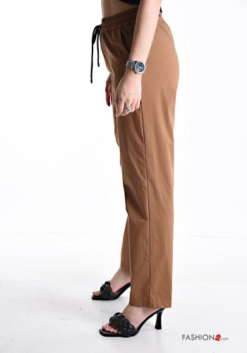 Cotton Trousers with drawstring with elastic with pockets - ph 3