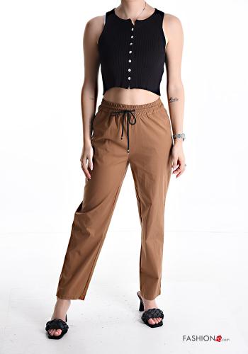 Cotton Trousers with drawstring with elastic with pockets - ph 5