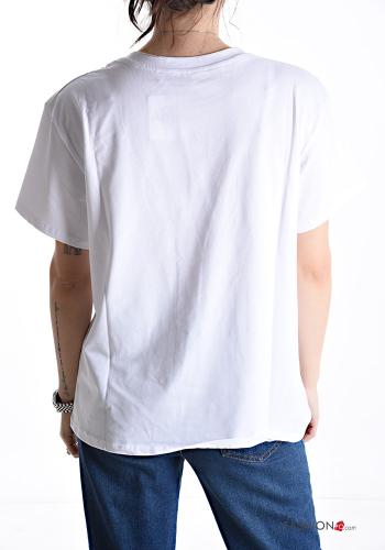 T-shirt in Cotone maniche corte girocollo Fantasia stampata - ph 2
