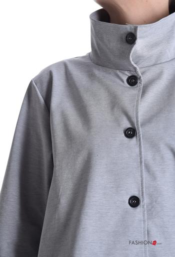 Giacca in Cotone maniche lunghe con bottoni con tasche - ph 4