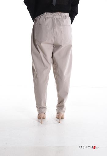 Pantalone in Cotone con tasche con elastico - ph 2