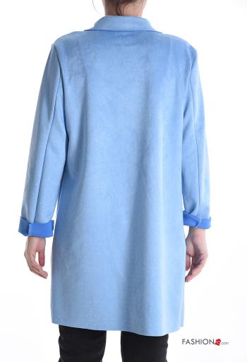 Suede with collar Jacket with pockets without lining - ph 2