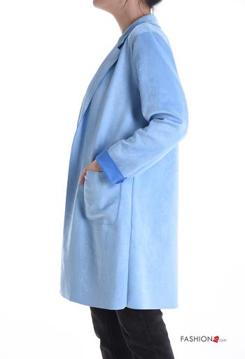 Suede with collar Jacket with pockets without lining - ph 3