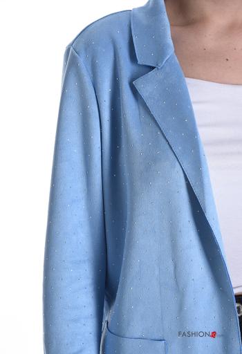 Suede with collar Jacket with pockets without lining - ph 4
