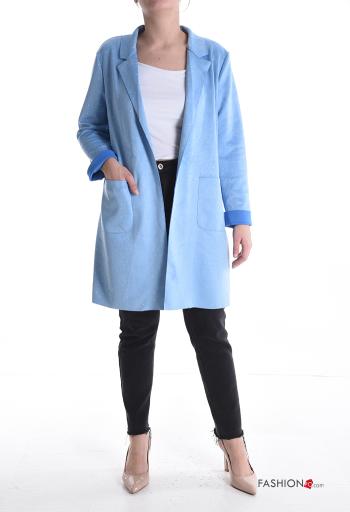 Suede with collar Jacket with pockets without lining - ph 5