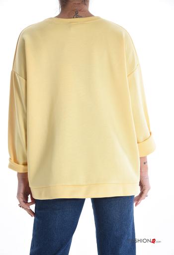long sleeve crew neck asymmetrical Sweatshirt - ph 2