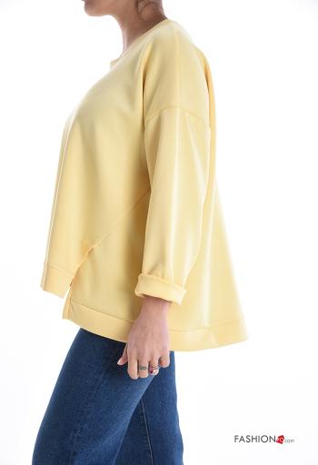 long sleeve crew neck asymmetrical Sweatshirt - ph 3