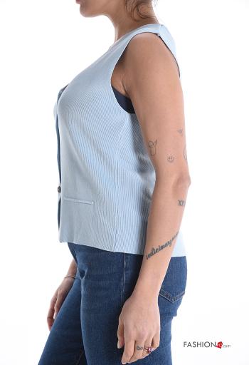 mini Gilet with buttons with v-neck - ph 3