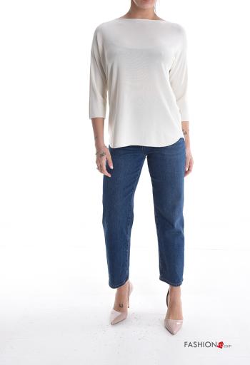 u-boot ausschnitt Strickpullover 3/4 ärmel - ph 5