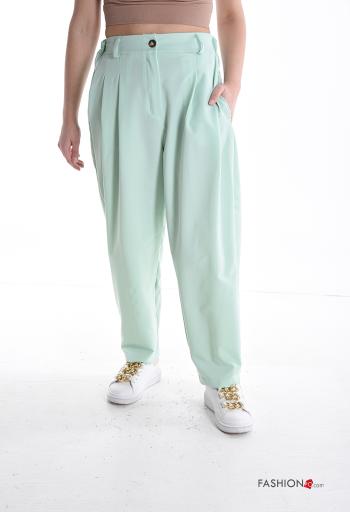 Hose mit Knöpfen mit gummizug mit Reißverschluss mit Taschen