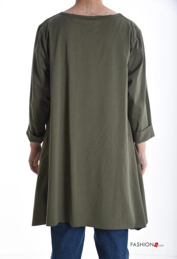 roher saumabschluss u-boot ausschnitt asymmetrisch Langarmshirt aus Baumwolle - ph 2