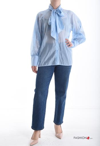 Camicia maniche lunghe con bottoni con fiocco - ph 5