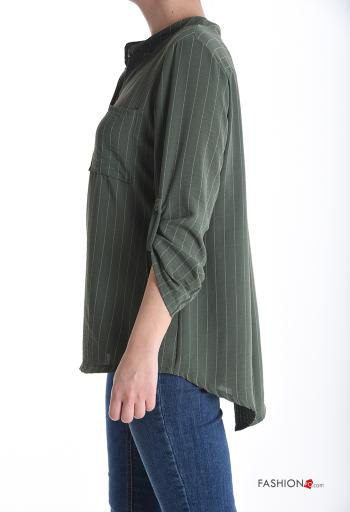 Striped Shirt with buttons with pockets - ph 3