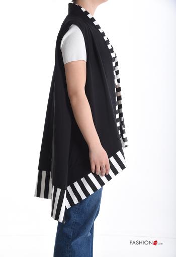 Veston en Coton asymétrique Imprimé à rayures sans doublure - ph 3