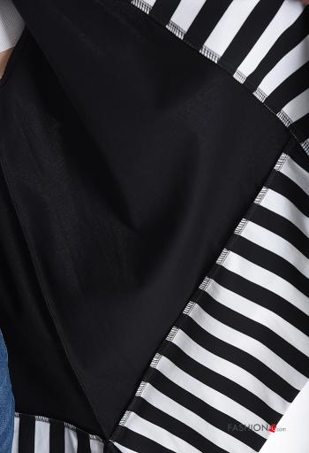 Veston en Coton asymétrique Imprimé à rayures sans doublure - ph 6