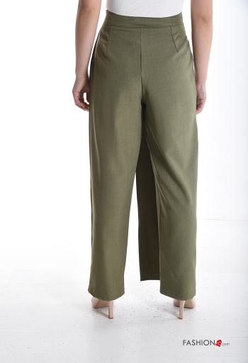 high waist Trousers with buttons with zip - ph 2