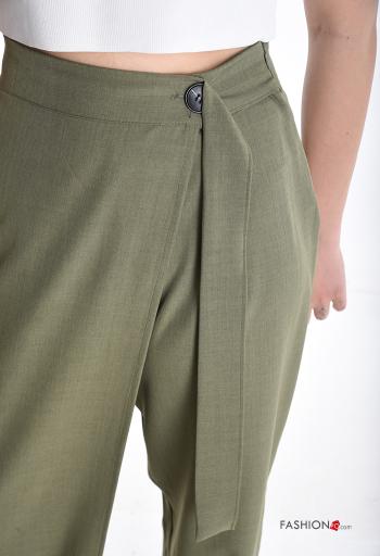 high waist Trousers with buttons with zip - ph 4