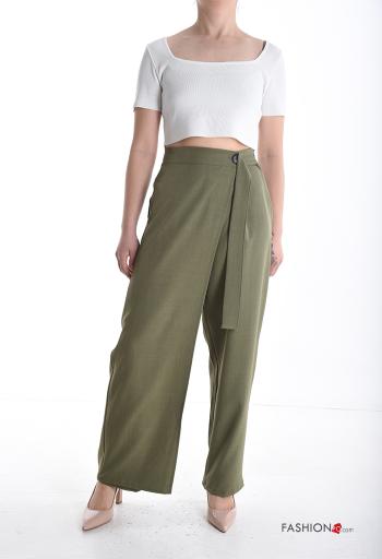 high waist Trousers with buttons with zip - ph 5
