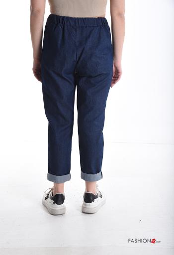 Jeans aus Baumwolle mit Taschen mit gummizug - ph 2