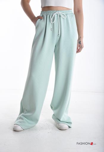 long Joggers with pockets with elastic