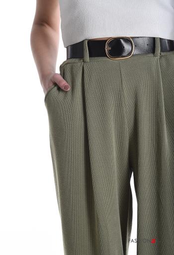 long Trousers with belt with elastic with pockets - ph 4
