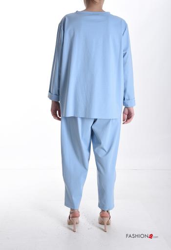 Ensemble coordonné en Coton asymétrique col rond manches longues avec poches - ph 2